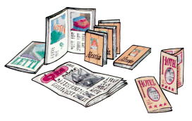 cataloghi - riviste - depliants - libri